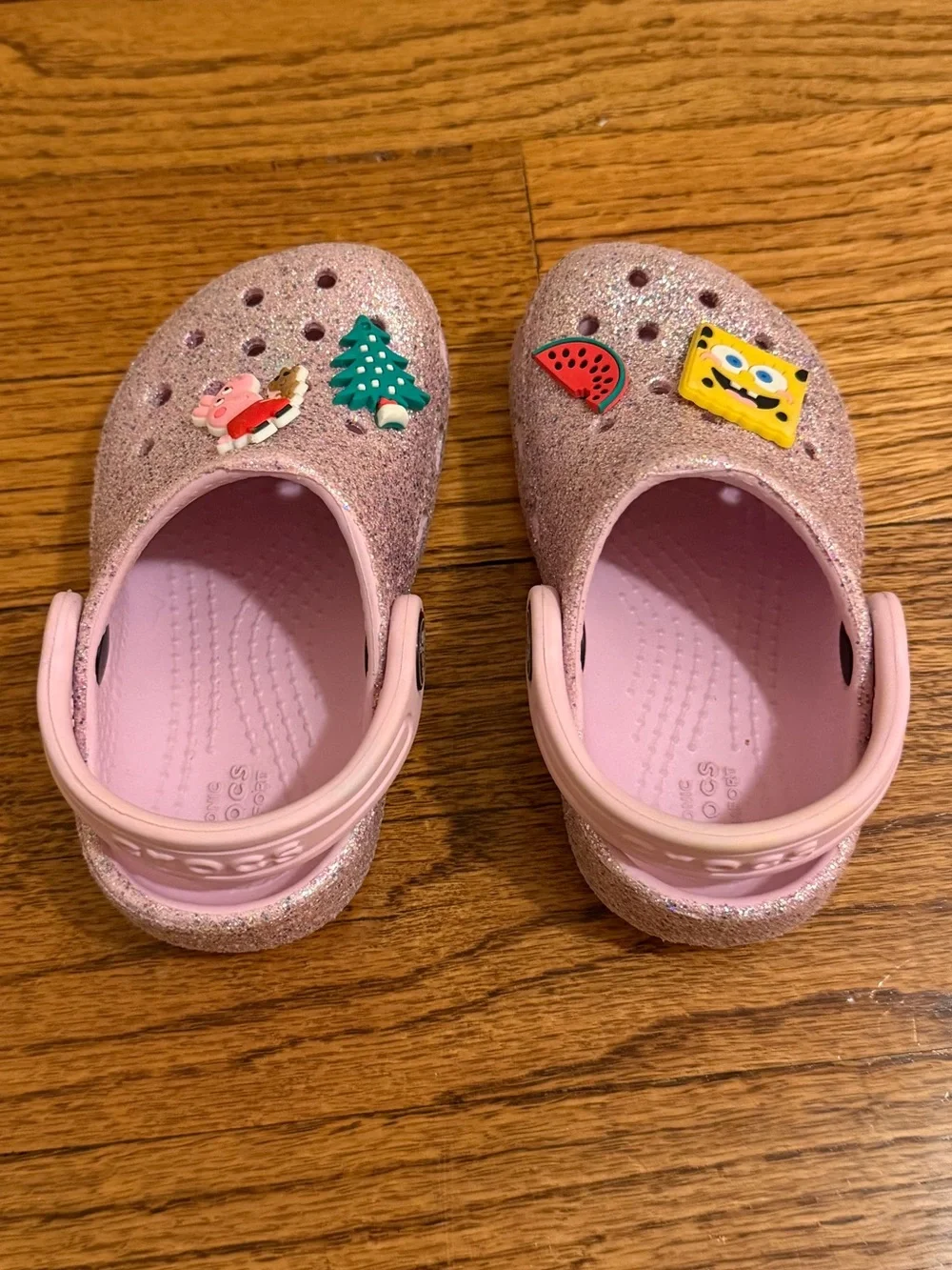 Toddler Glitter Pink Crocs